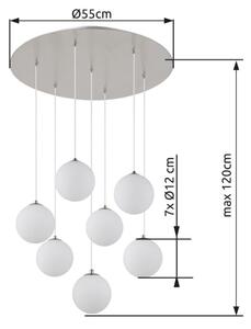 Globo 56140-7H - LED Пендел RIHA 7xG9/3,5W/230V бял