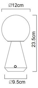 Globo 21029S - LED настолна лампа SORA 1,5W/5V, 1800 mAh, черна