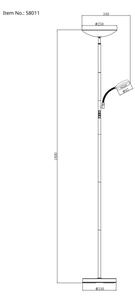 Globo 58011 - LED регулируема стояща лампа SKOPO LED/20W/230V + LED/5W