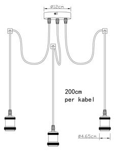 Globo A32-3 - Пендел OLIVER 3xE27/40W/230V паяк