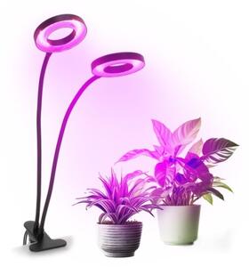 LED гъвкава настолна лампа с клипс за растения VITARO 2xLED/4W/230V черна