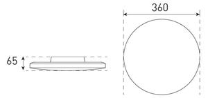 LED регулируемо таванно осветление VARIO NOVA LED/13/18W/230V пр. 36 см IP44 чер