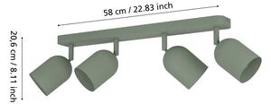 Eglo 44135 - Спотово осветително тяло TILSTON 4xE14/40W/230V, зелено