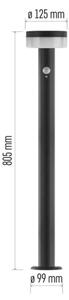 LED соларна лампа с сензор LED/2W/3,7V 1200 mAh IP44 80 см