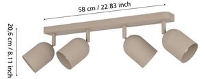 Eglo 44164 - Точково осветително тяло TILSTON 4xE14/40W/230V бежово