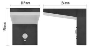LED соларен стенен фенер с сензор LED/4,4W/3,7V 2200 mAh IP44