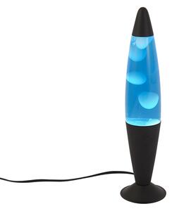 Лава лампа синя с бял восък с LED - Molten Lava