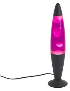 Лава лампа розова с бял восък Вкл. LED - Molten Lava