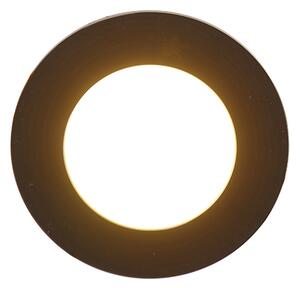 Комплект от 6 модерни вградени спотове черни с LED 3-степенно димируеми IP65 - Blanca
