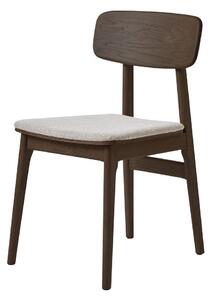 Кафяв тапициран трапезен стол Livo – Unique Furniture