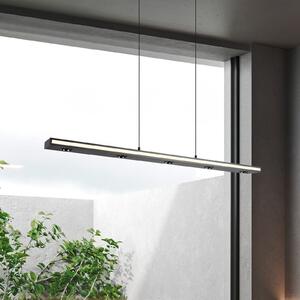 Trio Lighting LED висяща лампа Graham, черна, метал, нагоре/надолу, CCT, димер, Затъмняване, Черен, Дневна/трапезария, Метал, Модерен