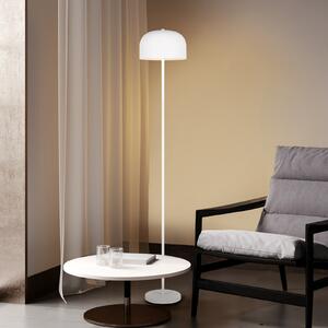Reality Leuchten LED акумулаторна стояща лампа Jeff, бяла, метал, височина 147 cm, Затъмняване, Бял, спалня, Метал