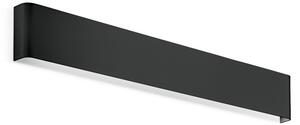 IDEAL LUX LED стенна лампа Delta, черна, ширина 61 см, 3000 K, Черен, Дневна/трапезария, Алуминий, Модерен, Стенна ъглова