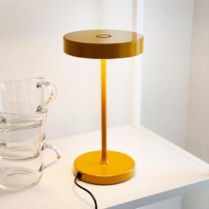 Dyberg Larsen LED настолна лампа Starlight, жълта, височина 26 cm, Затъмняване, Жълт, Дневна/трапезария, Метал, Дизайн