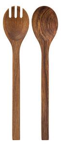 Комплект 2 бр. лъжица и вилица за салата 5five, Акация, 30 cm