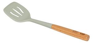 Шпатула с прорези 5five Horizon, Дърво и силикон, Зелена, 34 cm