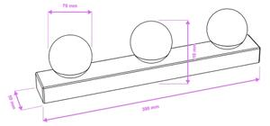 Brilagi - LED осветление за огледало HOLLYWOOD 3xLED/3W/230V IP44 черно