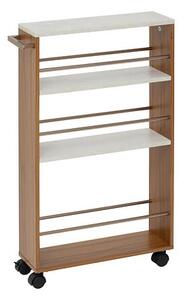 Етажерка с колелца 5five Côme, 4 нива, Кафява, 78 cm