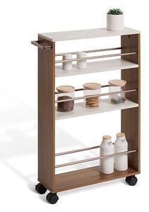 Етажерка с колелца 5five Côme, 4 нива, Кафява, 78 cm