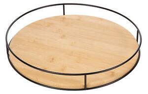 Въртяща се поднос 5five Black Bamboo, Черен, ⌀35 cm