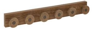 Закачалка за дрехи 5five Côme, 6 куки, Метал и дърво, 58 cm