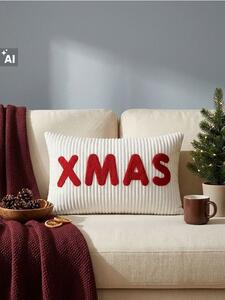 Sinsay - Коледна декоративна възглавница с бродерия XMAS - многоцветен