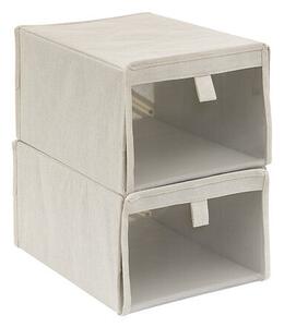 Комплект 2 кутии за обувки 5five Dressy+, Бежов, 24.5x33x17 cm