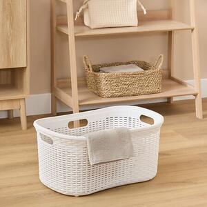 Кош за пране 5five, Полипропилен, 40L, Ратан ефект - Кафяв