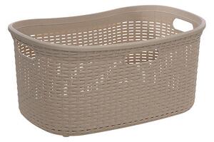 Кош за пране 5five, Полипропилен, 40L, Ратан ефект - Кафяв