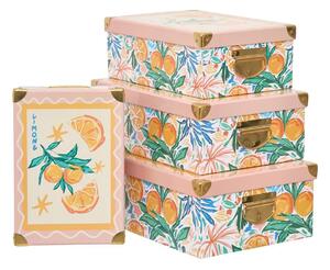 Комплект 4 кутии 5five Box' Eden, Картон, Оранжев