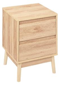 Нощно шкафче с 2 чекмеджета 5five Abana, Бежово, 40 cm