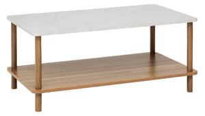 Кафе маса 5five Côme с рафт, MDF, 90 cm, Кафява