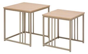 Комплект от 2 помощни масички 5five Duna, MDF, Пясъчно бежово