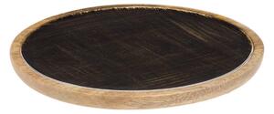Презентационна чиния Secret de Gourmet Ava, Дърво манго, Ø23 cm - Черен
