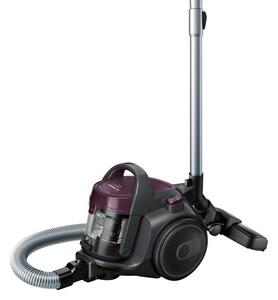 Прахосмукачка Bosch BGC05AAA1, без торба, 700 W, 1.5 л. капацитет на контейнера, енергиен клас A, PureAir филтър, EasyClean технология, лилава