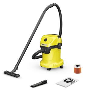 Прахосмукачка Karcher WD 3 V-17/4/20, без торба, 1000W, 17 l капацитет на контейнера, патронен филтър, жълта