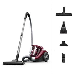 Прахосмукачка Rowenta Compact Power XXL RO4B63EA, без торба, 750W, 2.5 l капацитет на контейнера, 3 нива на филтриране, червена