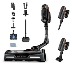 Прахосмукачка Rowenta X-Force Flex 15.60 Aqua, вертикална/ръчна, безжична, 550W, 0.9 л. капацитет на контейнера, до 80 минути време на работа, 2 филтъра, 5 нива на мощност, черна