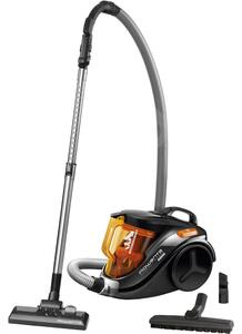 Прахосмукачка Rowenta RO3753EA, без торба, 750W, 1.5 л. капацитет на контейнера, енергиен клас A, черна/оранжева