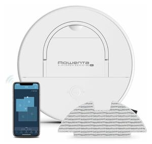 Прахосмукачка Rowenta X-Plorer Serie 130 AI RR9067WH, робот, 500 ml капацитет на контейнера, до 120 минути време на работа, 4 нива на мощност, бяла