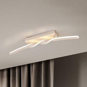 Reality Leuchten LED таванска лампа Ginko, пясъчна, метал, дължина 79 cm, Бежов, Дневна/трапезария, Метал, Модерен