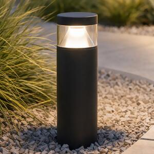 Lucande LED осветление за пътеки Cylo, черно, височина 50 см, IP65, Черен, Алуминий, Дизайн