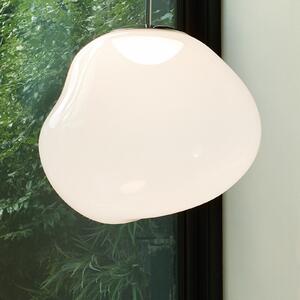 Tom Dixon LED висяща лампа Melt на Dixon, Ø 28 cm, опалово-златист цвят, Затъмняване, Бял, Дневна/трапезария, Пластмаса, Дизайн