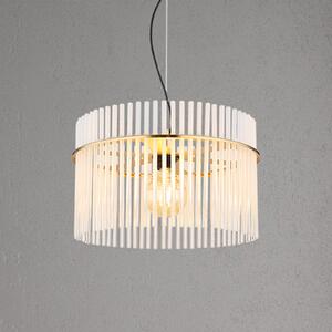 Globo Висяща лампа Gorley, Ø 40 cm, златист цвят, стъкло, Затъмняване, Злато / месинг, Дневна/трапезария, Стъкло