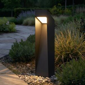 Lucande LED лампа за перваз Louran, 55 см, черна, осветява нагоре/надолу, Черен, Алуминий, Модерен