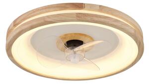 Globo 03650 - LED Плафониера с вентилатор GATIAN LED/30W/230V кафяв + д.у