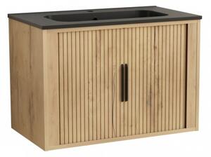 ШКАФ ЗА БАНЯ AREZZO 8045 WOODEN 80X45X55 С УМИВ