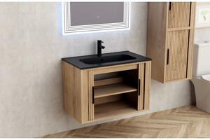 ШКАФ ЗА БАНЯ AREZZO 8045 WOODEN 80X45X55 С УМИВ