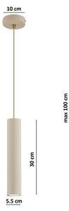 Brilagi - Окачващ полилей на кабел TUBE 1xGU10/15W/230V бежово/златисто