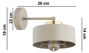 Brilagi - Настенна лампа SPRING 1xE27/60W/230V бежова/златна